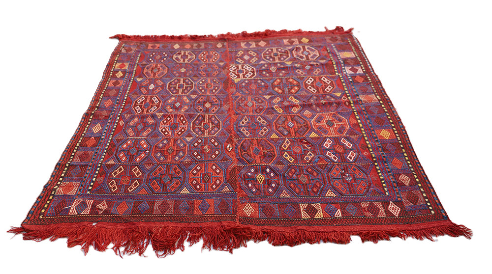 5'x6' Rare Antique Persian Verneh Jajim | Tribal Geometric | Ariana Rugs