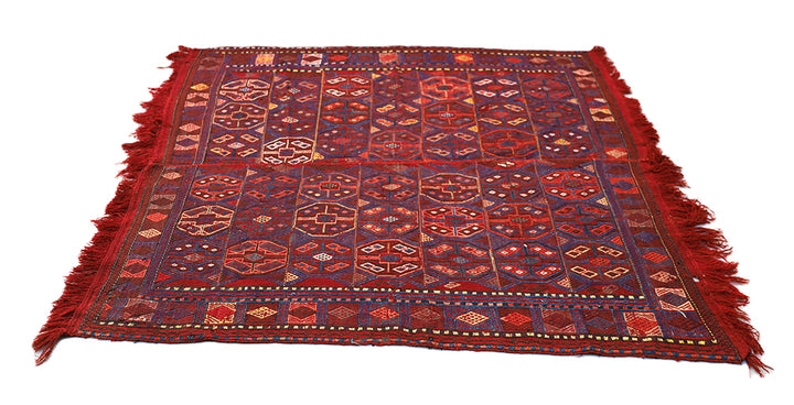5'x6' Rare Antique Persian Verneh Jajim | Tribal Geometric | Ariana Rugs