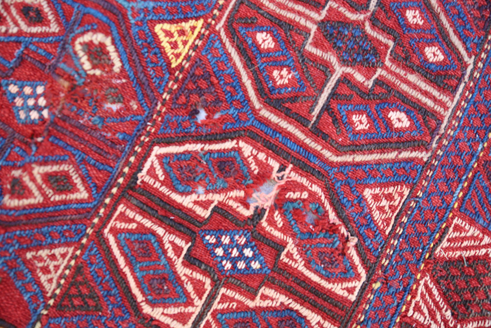 5'x6' Rare Antique Persian Verneh Jajim | Tribal Geometric | Ariana Rugs