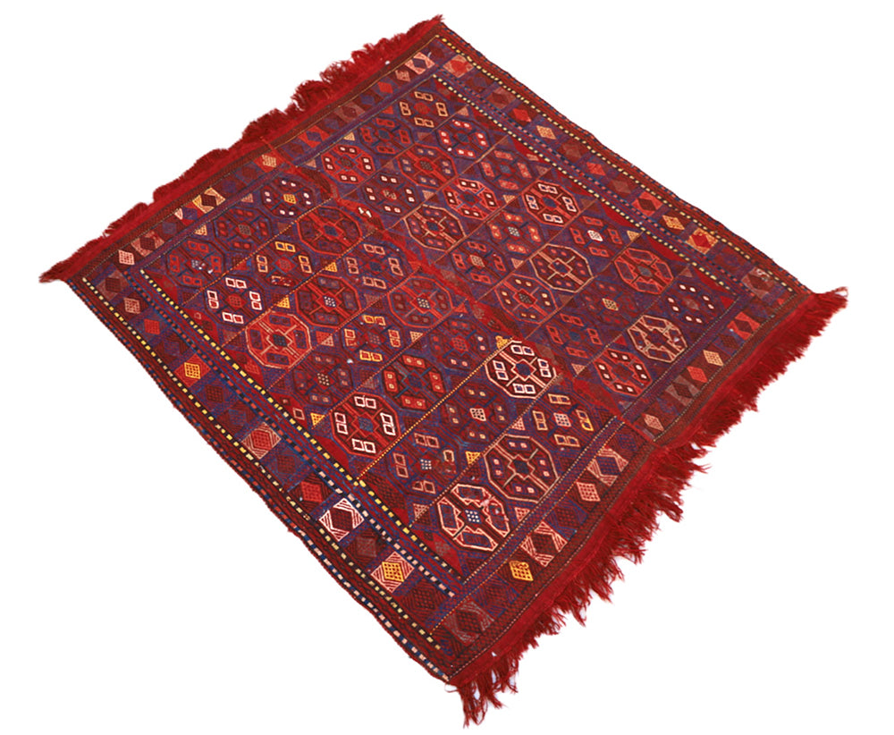 5'x6' Rare Antique Persian Verneh Jajim | Tribal Geometric | Ariana Rugs