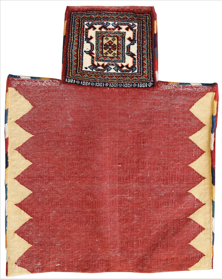 2'x3' Tribal Pattern Hand Knotted Wool Salt Bag