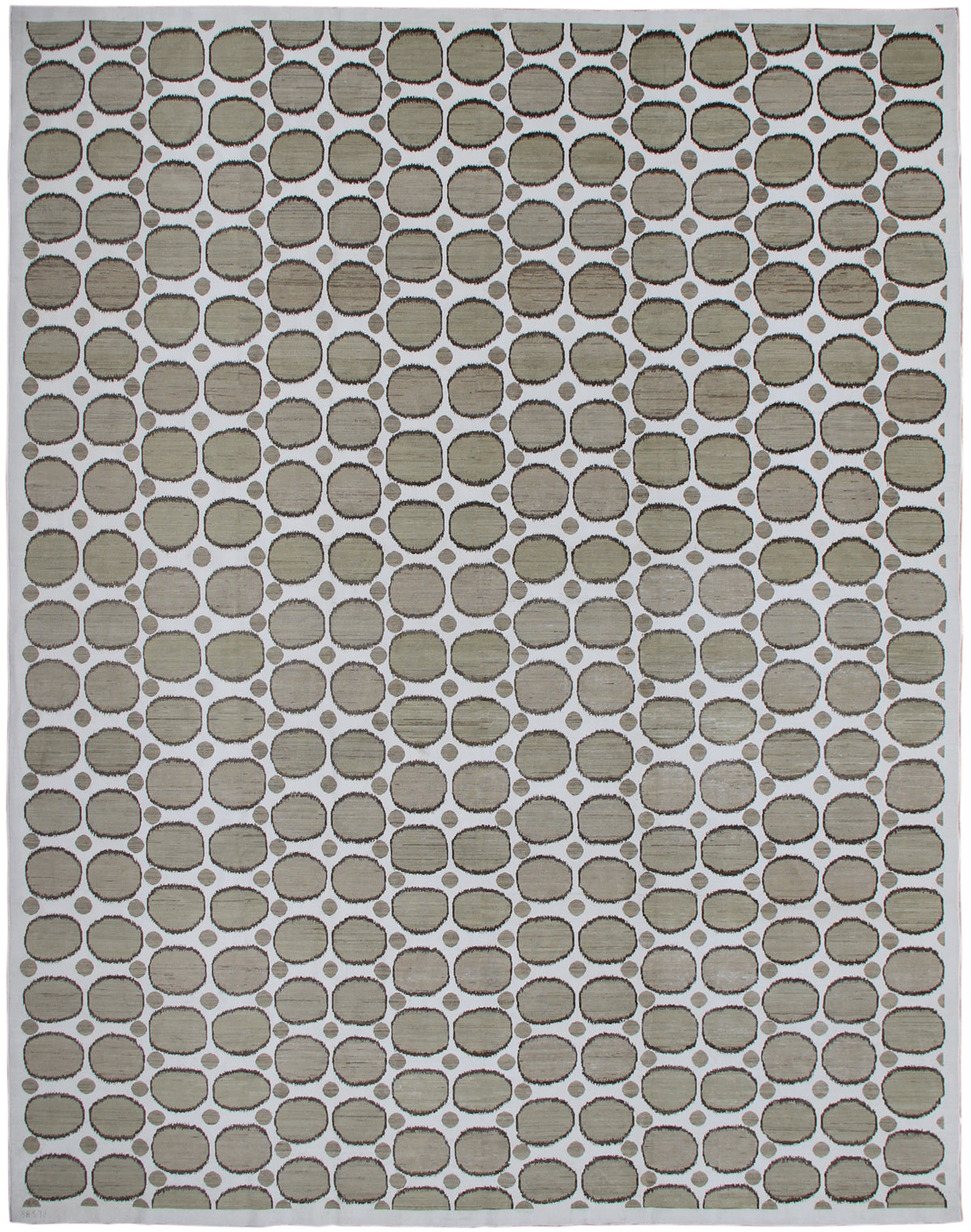 13'x10' Very Fine Cotton and Woll Ariana Modern Design Rug