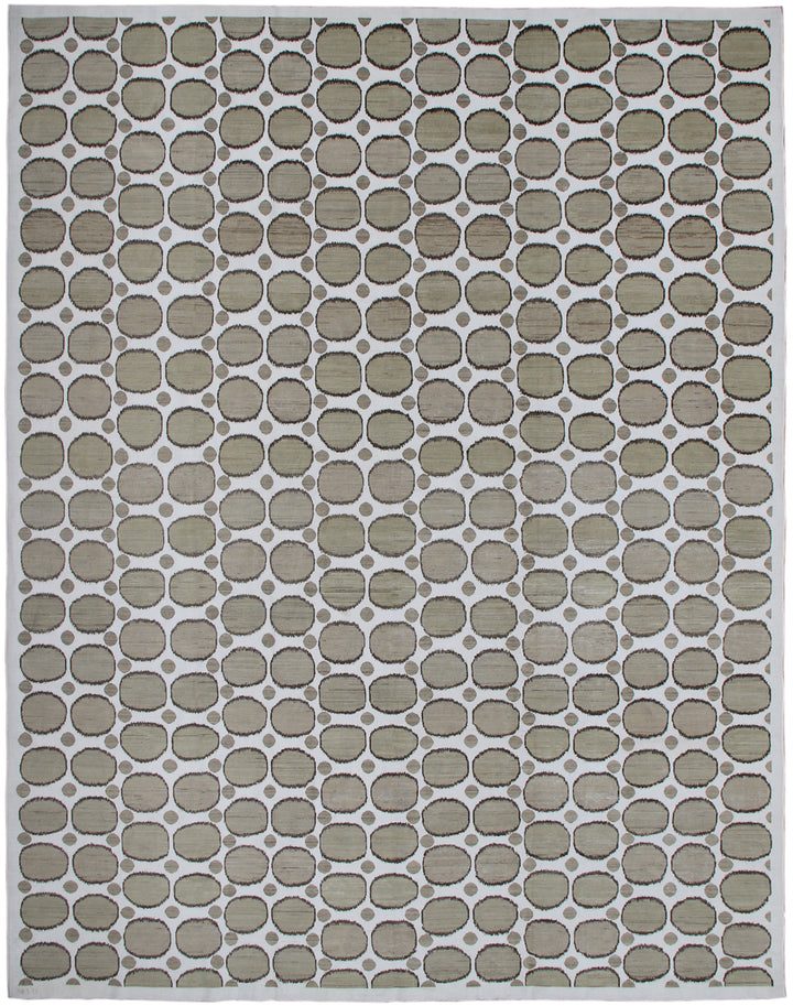 13'x10' Fine Cotton and Wool Ariana Modern Design Area Rug