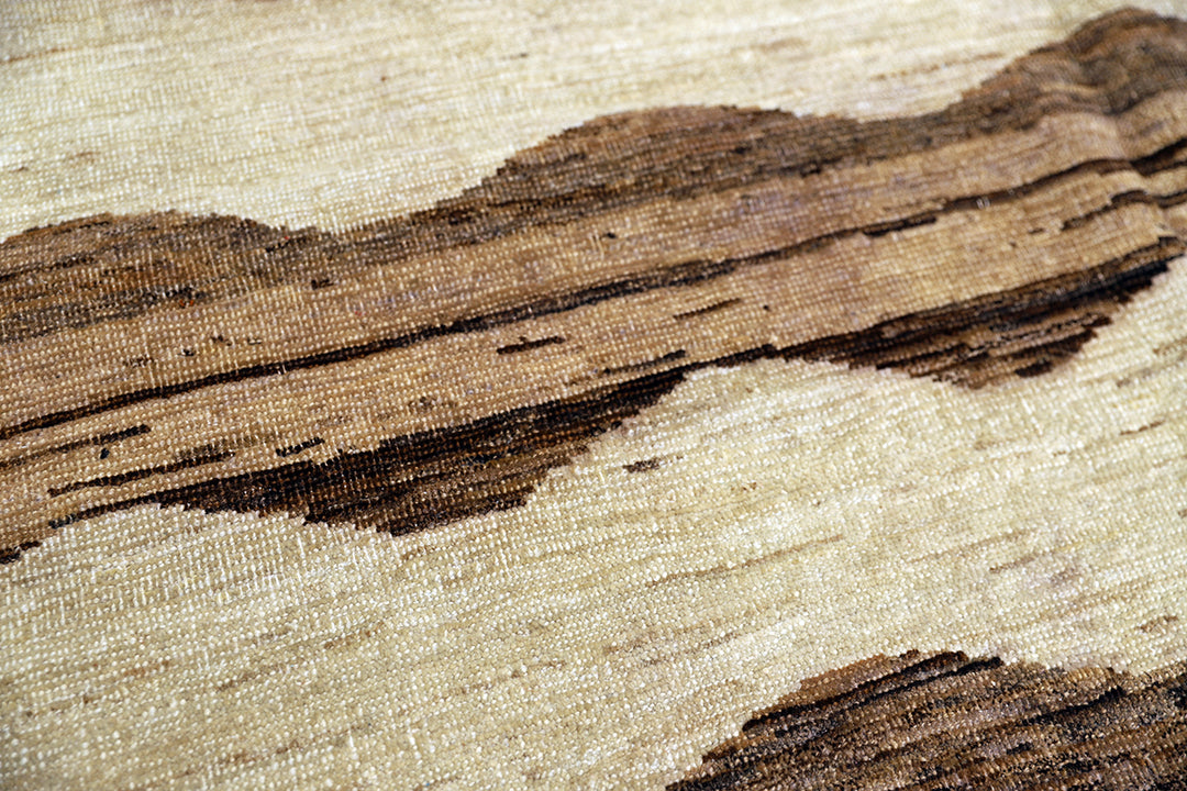 5'x7' Hand-Knotted Wavy Modern Design Area Rug | Crafted in Afghanistan