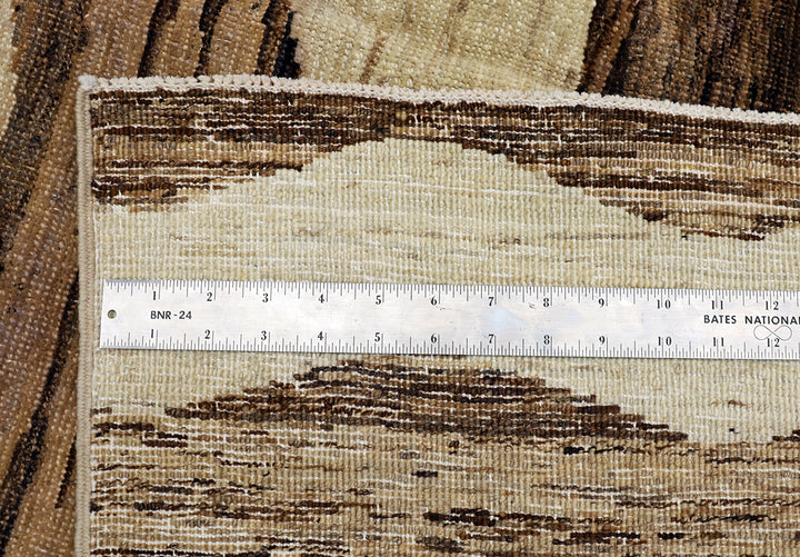 5'x7' Hand-Knotted Wavy Modern Design Area Rug | Crafted in Afghanistan