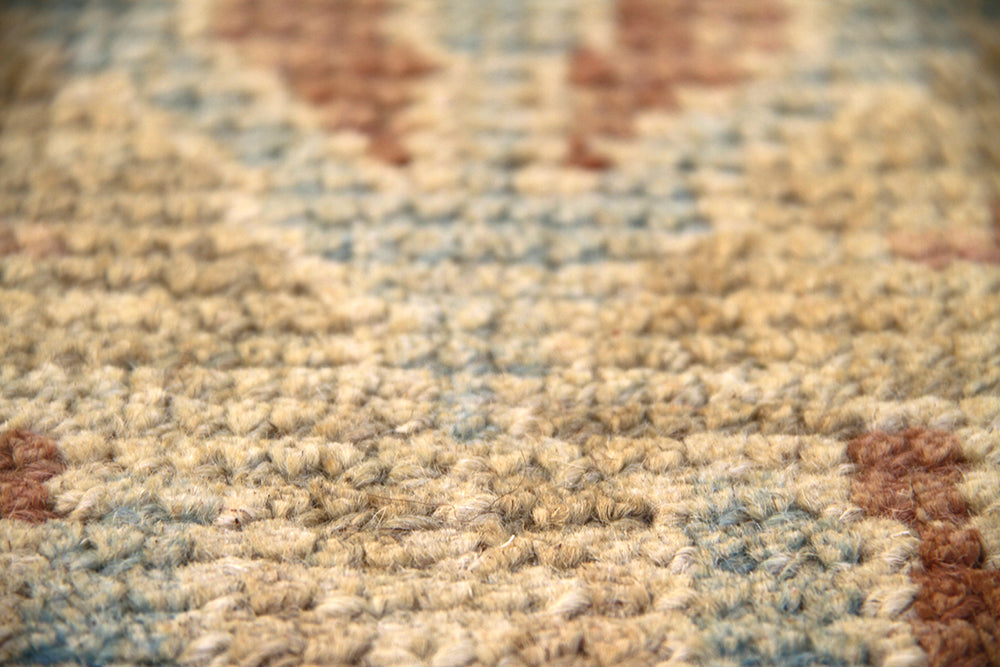 Oversized teal rug, terracotta and gold rug, William Morris style carpet, 12x15 Turkish Ushak, Arts and Crafts interior, luxury hand-knotted wool rug.