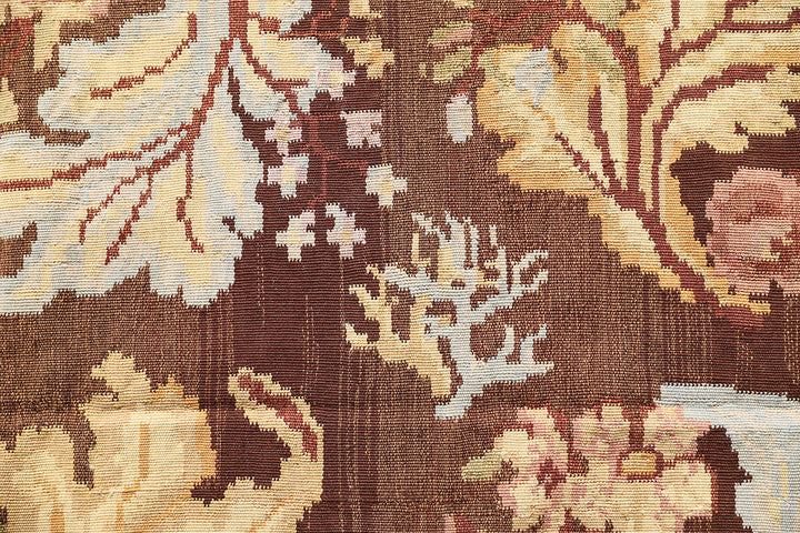 12'x15' Brown Bessarabian Kilim Rug | Handwoven Wool Ariana Kilim