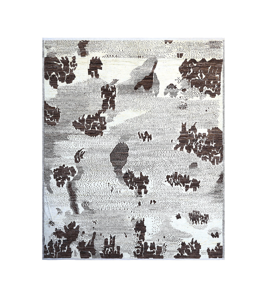 12'x15' Ivory Grey Brown Shag Moroccan Style Ariana Barchi Rug