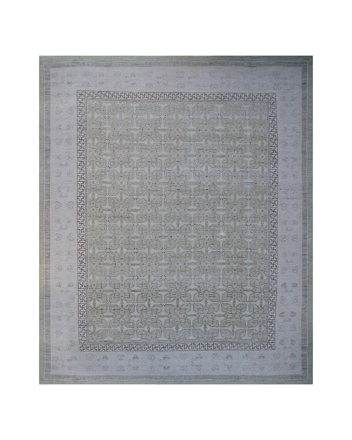 12'x15' Large Gold Yellow Ariana Samarkand Rug | Geometric Design 