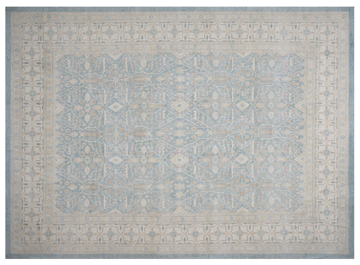 Ariana Rugs 12x16 Modern Tabriz Geometric Hand-Knotted Afghan Wool Rug