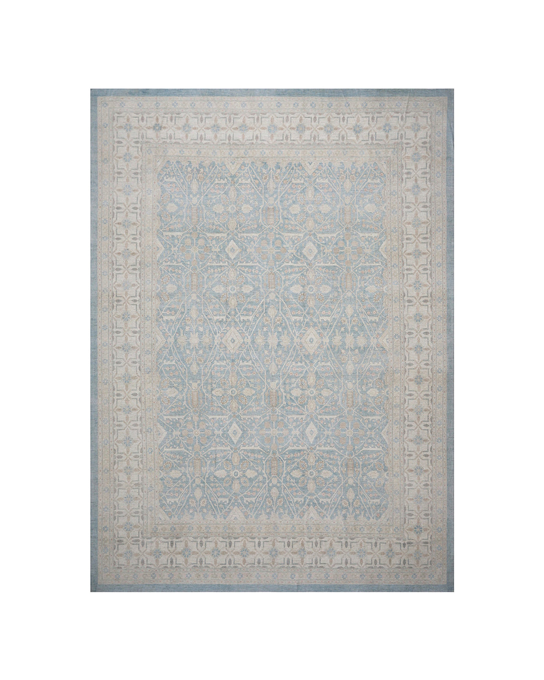 Ariana Rugs 12x16 Modern Tabriz Geometric Hand-Knotted Afghan Wool Rug