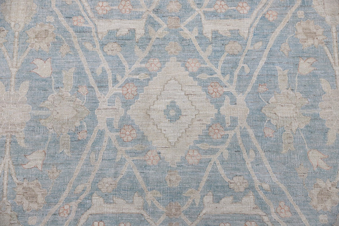 Ariana Rugs 12x16 Modern Tabriz Geometric Hand-Knotted Afghan Wool Rug
