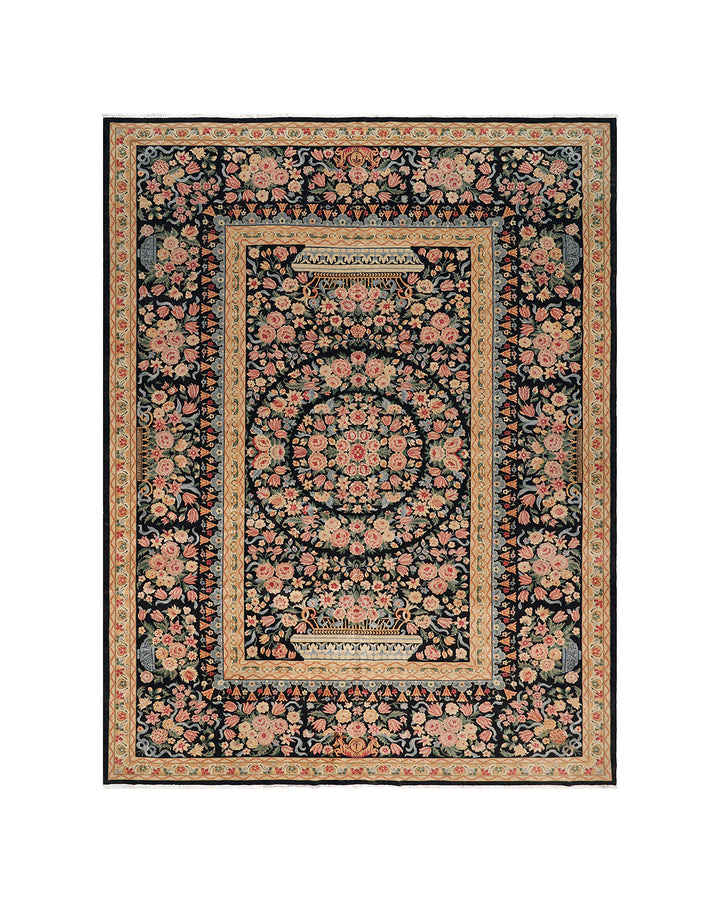 12'x16' Hand-Knotted Luxury | Earth-Tone Palette | Floral Wool Rug