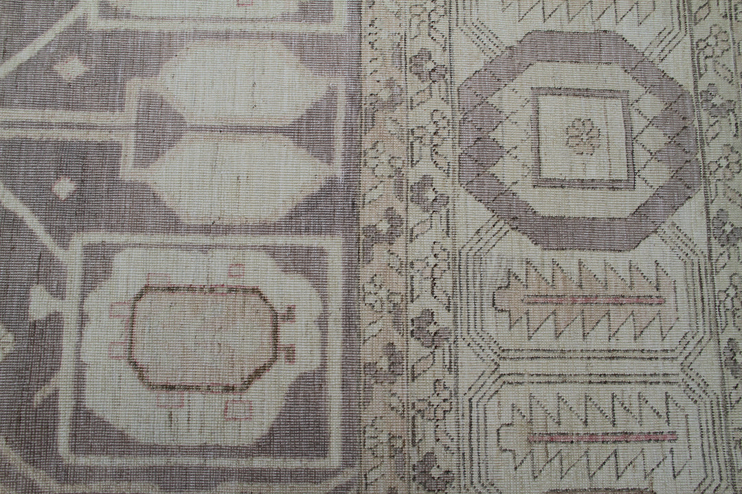 12'x16' Hand-Knotted | Organic Wool | Cream & Mauve Rug