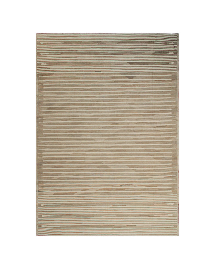 12'x17' Extra Large Ariana Striped Handwoven Kilim - Earth Tone Collection