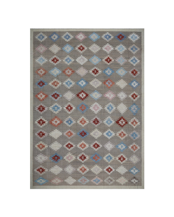 12'x18' Large Wool Kilim | Southwest Design Hand-woven Kilim