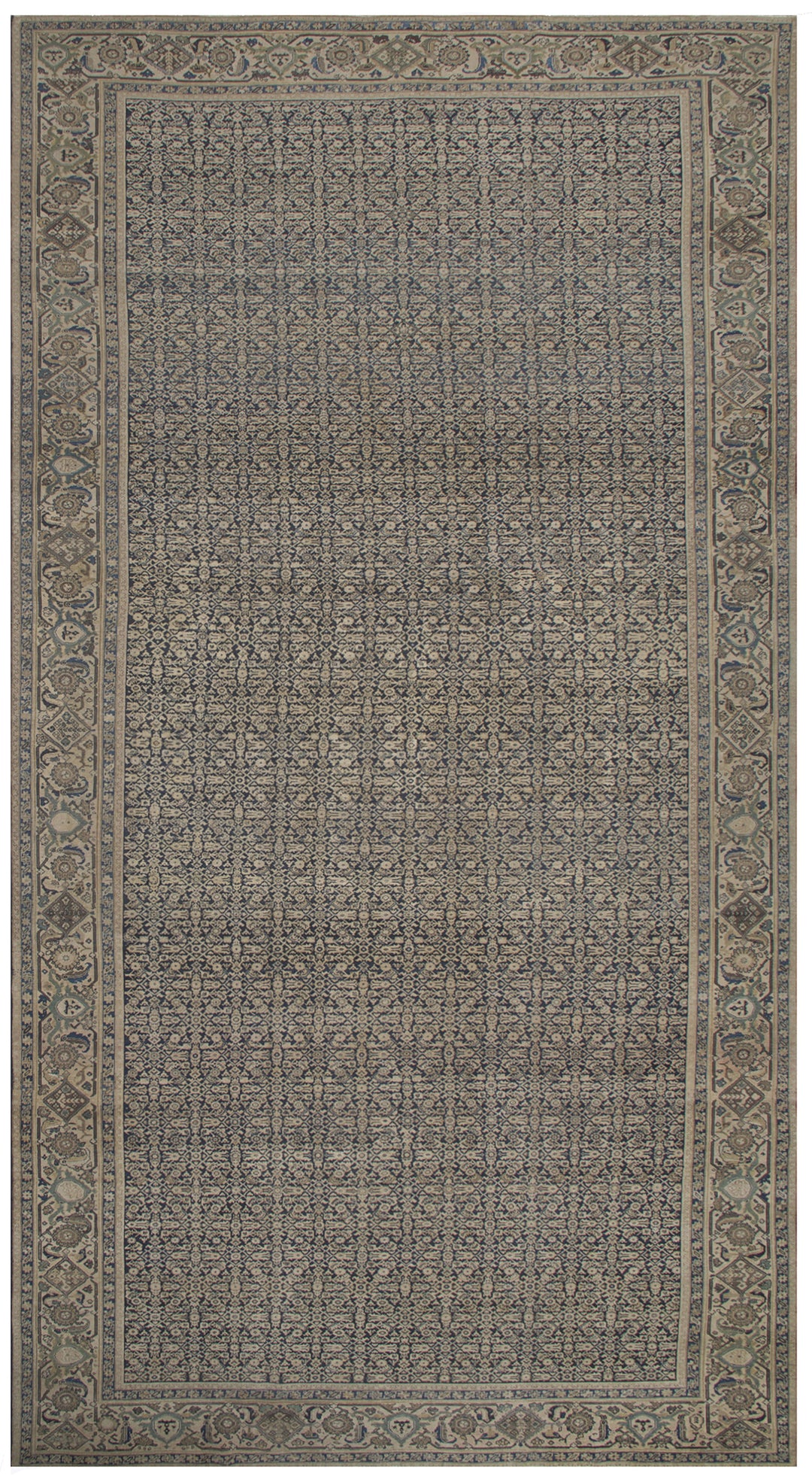 Antique Persian Malayer Rug | Large Navy Area Rug