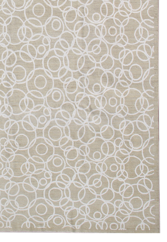 12'x9' Ariana Modern Collection Soft Earth Tone Cream Rug