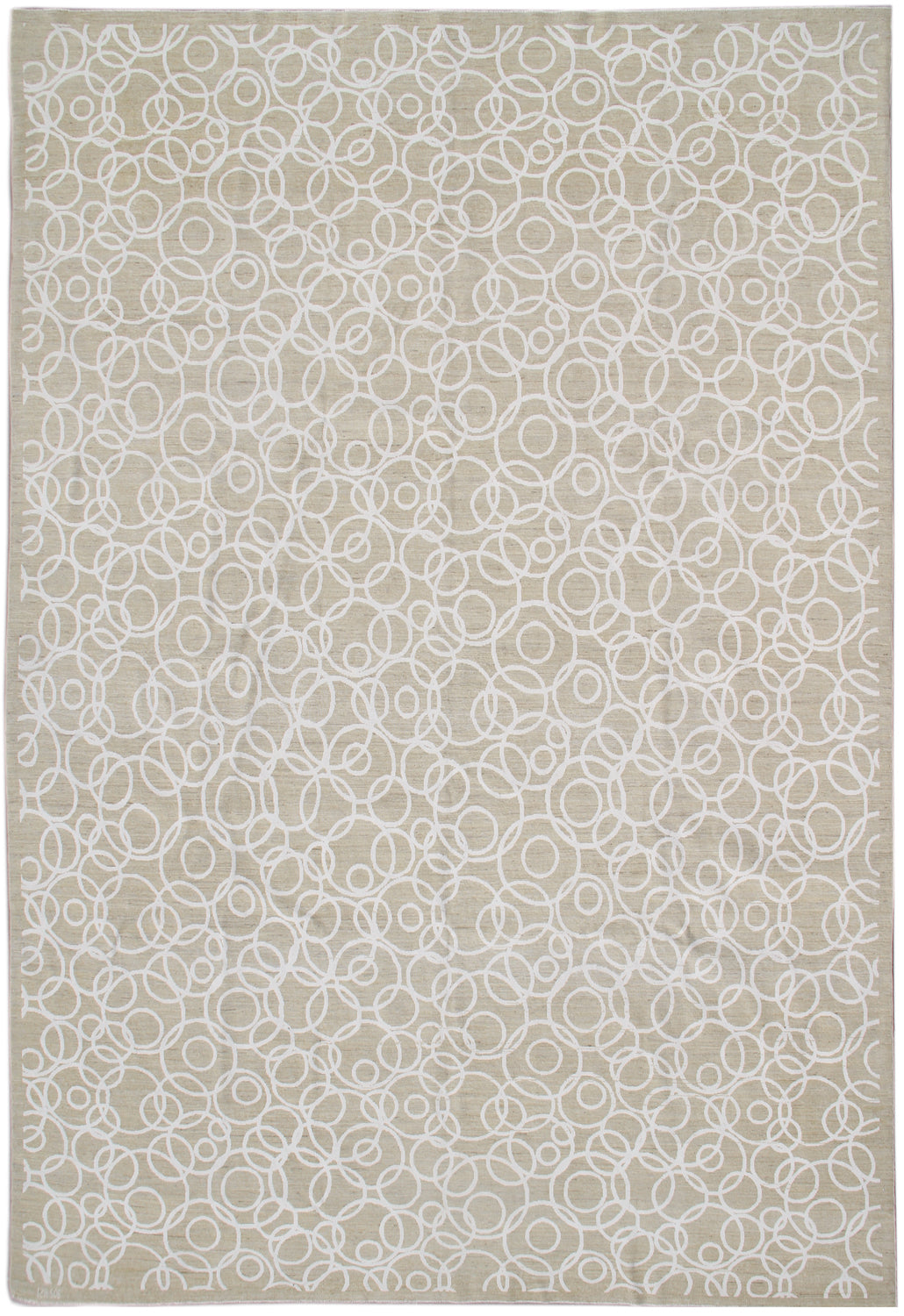 12'x9' Ariana Modern Collection Soft Earth Tone Cream Rug