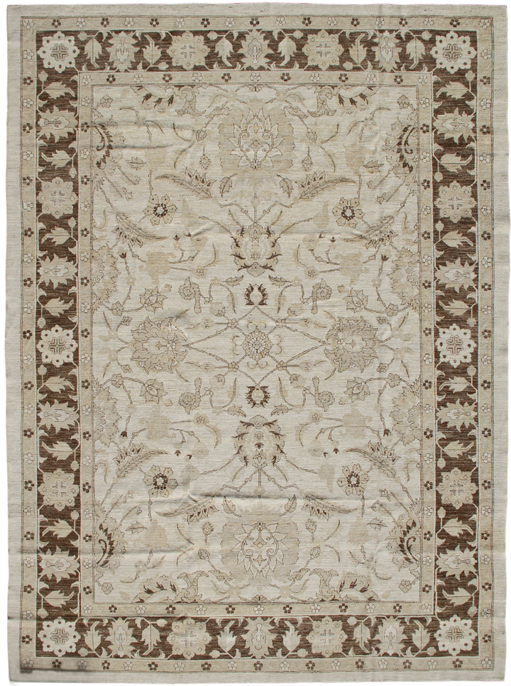 12'x9' Ariana Traditional Agra Design Hand Knotted Wool Rug