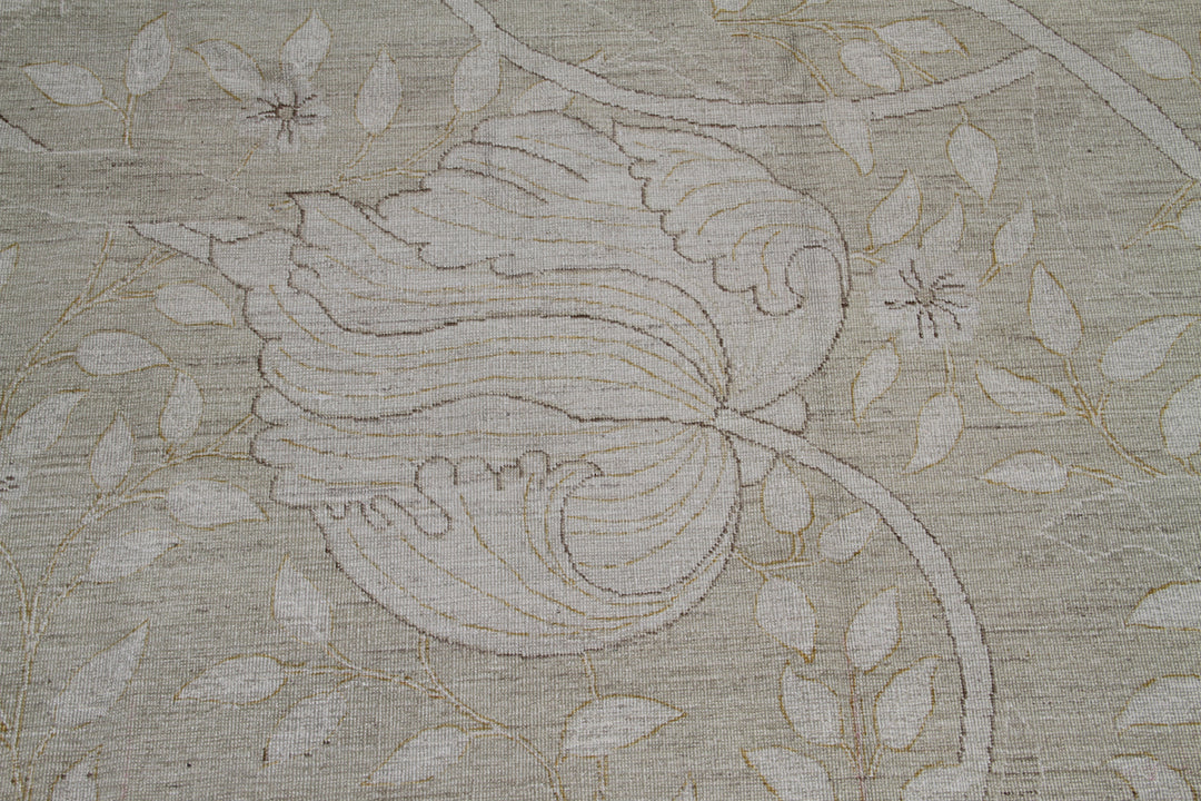 5'x13' Ariana Fine Transitional European Wide Earth Tone Hand Knotted Wool Runner Rug