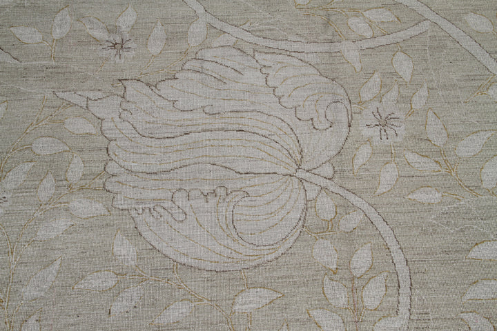 5'x13' Ariana Fine Transitional European Wide Earth Tone Hand Knotted Wool Runner Rug