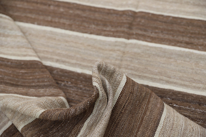 6'x9' Modern Tribal Kilim Rug – Handwoven | Organic Wool | Thin Flatweave