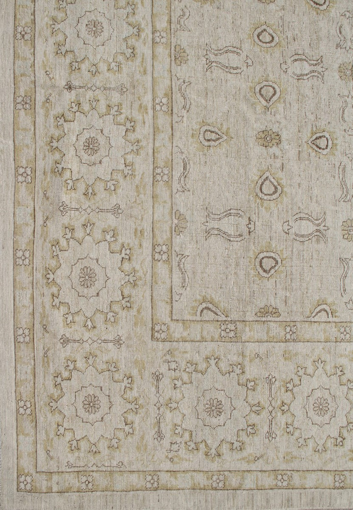 13’x9’ Ariana Fine Transitional Wool Rug – Light Earth Tones
