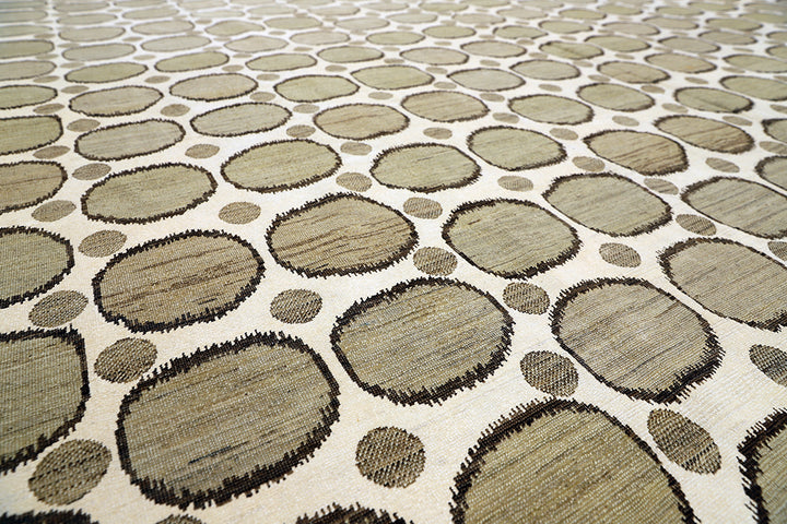 10'x13' Modern Ikat Wool & Cotton Rug | Hand-Knotted Rug
