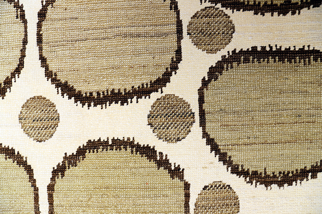 10'x13' Modern Ikat Wool & Cotton Rug | Hand-Knotted Rug