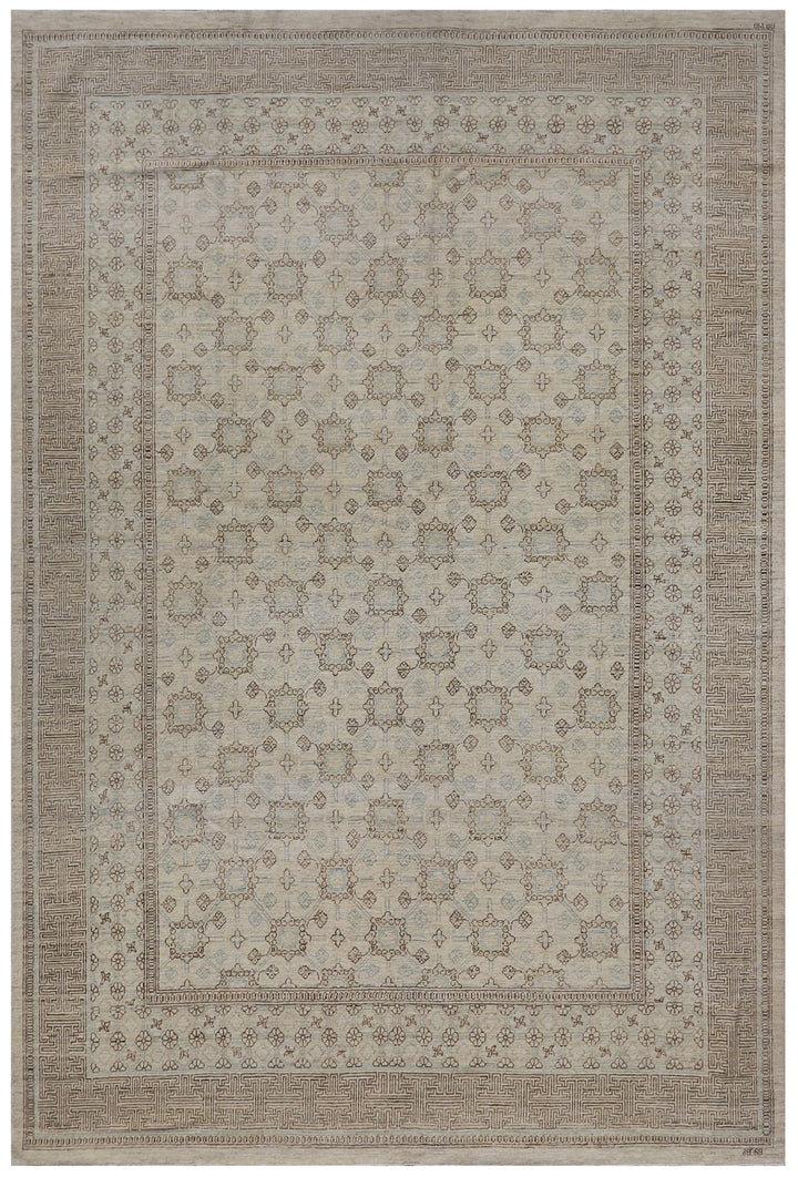 13'x10' Wool Area Rug | Ariana Geometric Samarkand Rug