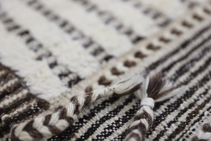 13'x15' Moroccan Rug | Cut & Woven | White Shag Rug
