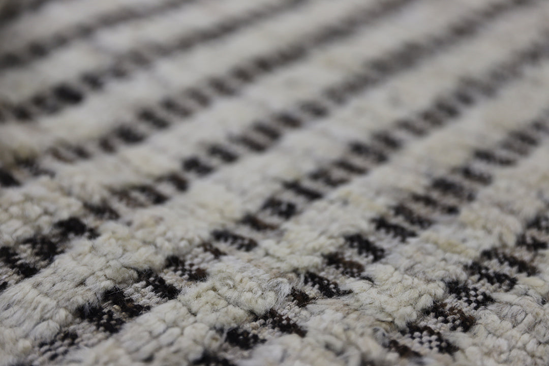 13'x15' Moroccan Rug | Cut & Woven | White Shag Rug