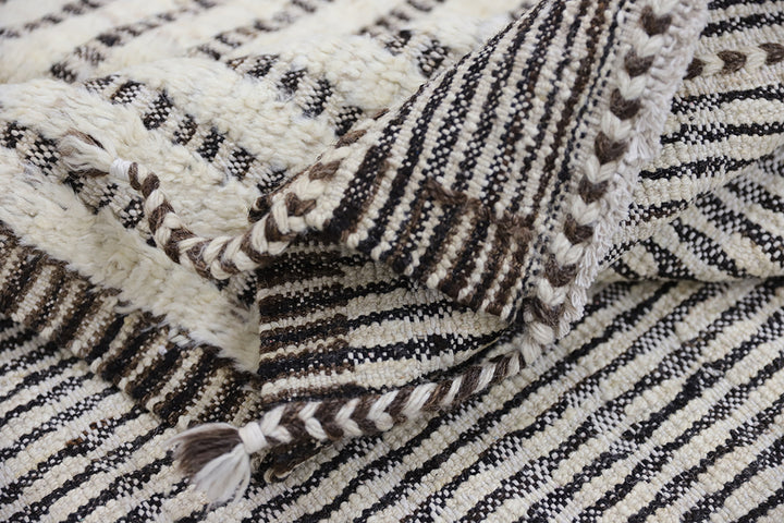13'x15' Moroccan Rug | Cut & Woven | White Shag Rug