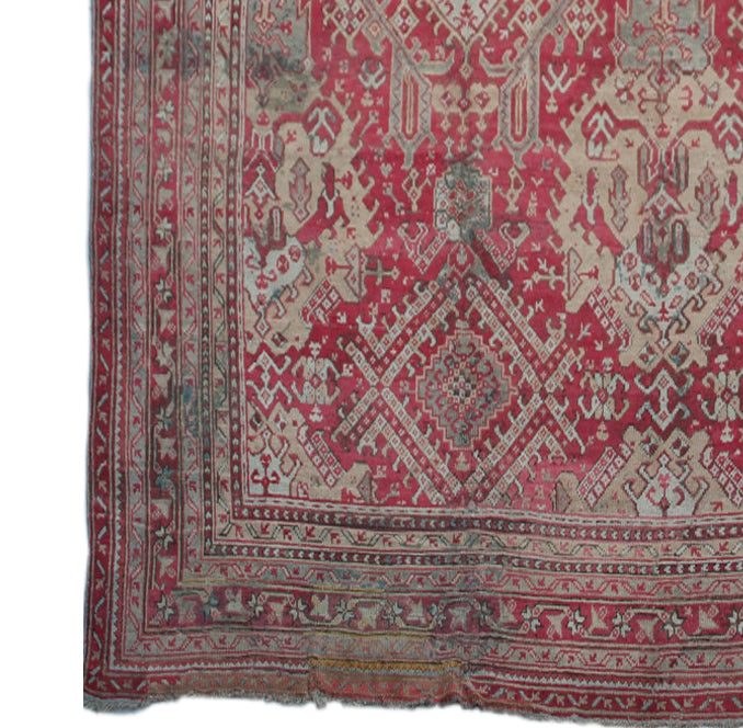 13'x16' Vintage Turkish Oushak Rug | Hand-knotted Wool Rug