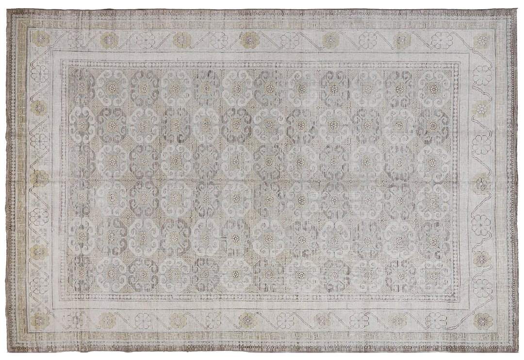 8'x11' Wool Rug | Soft Geometric | Ariana Samarkand Design Area Rug