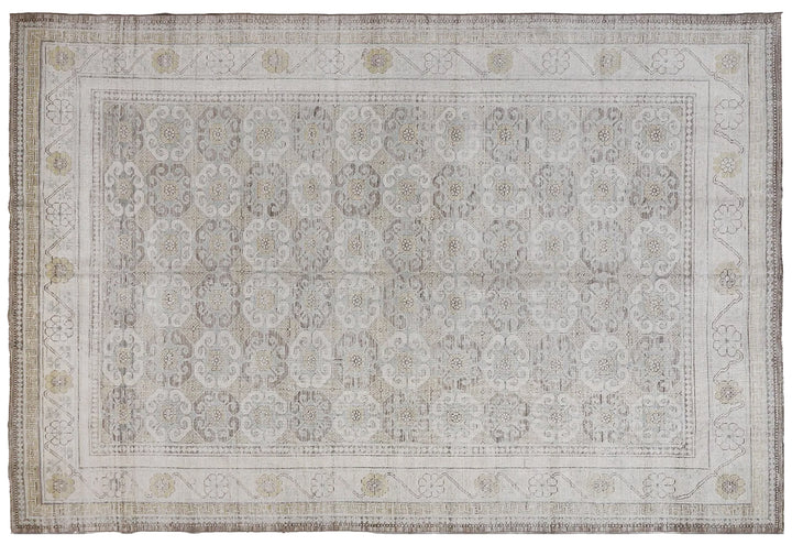 8'x11' Wool Rug | Soft Geometric | Ariana Samarkand Design Area Rug