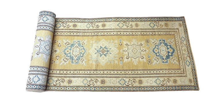 3'x36' Geometric Contemporary Caucasian Design | Long Runner Rug
