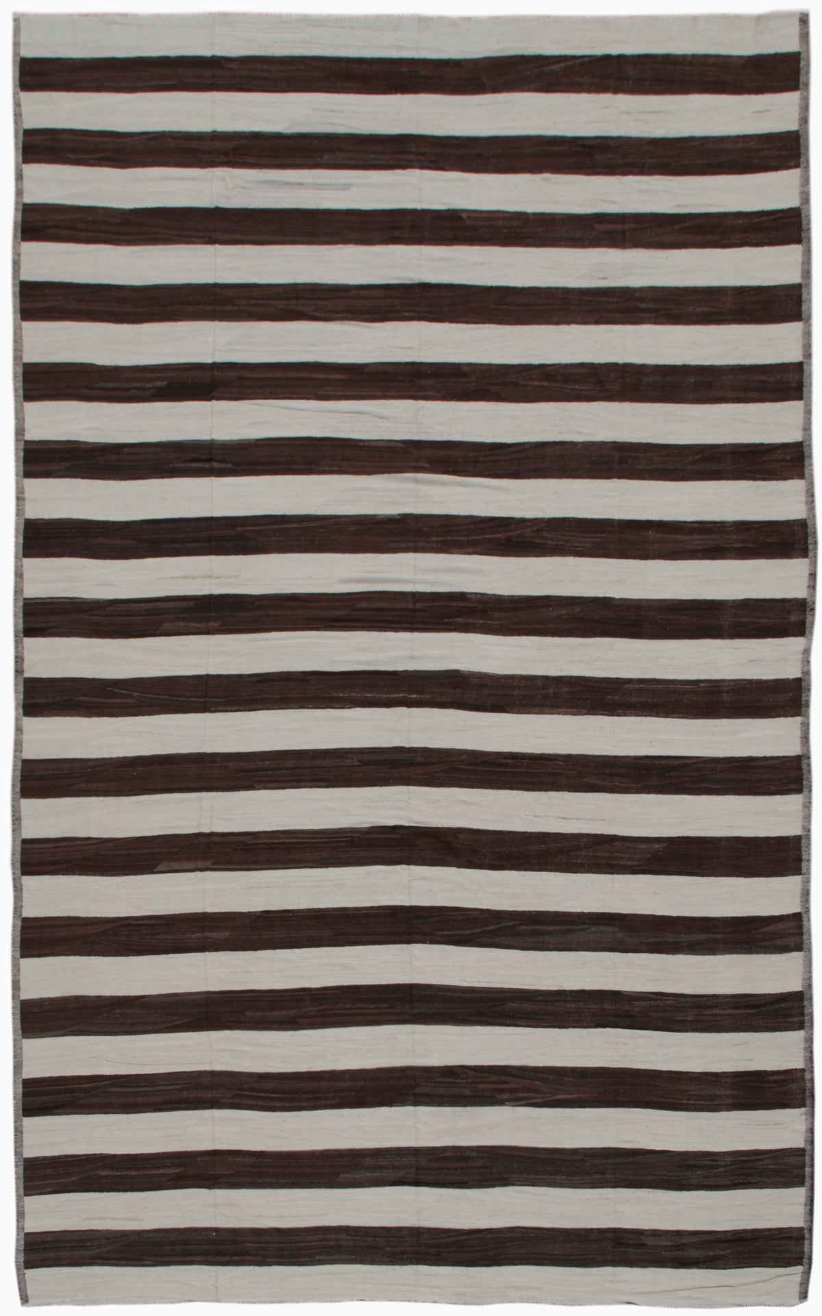 13x21 Large Striped Brown Ivory Ariana Kilim