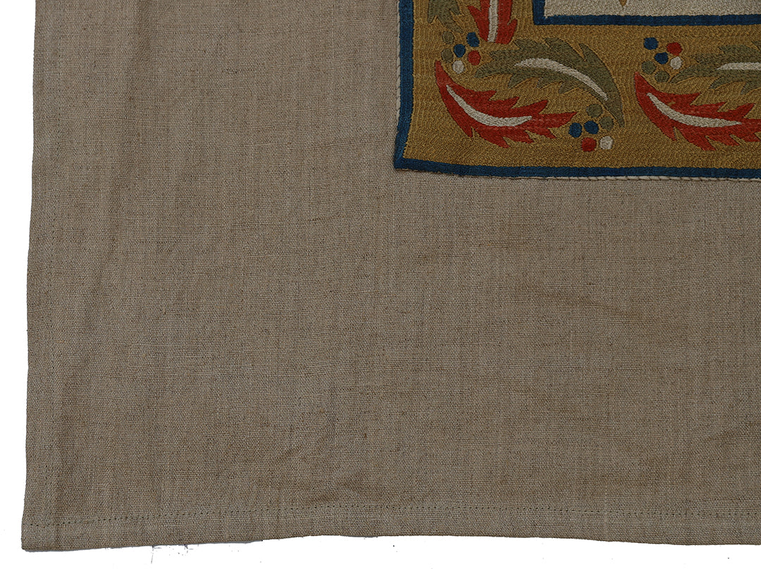 3'x5' Hand Stitched Uzbek Suzani Textile