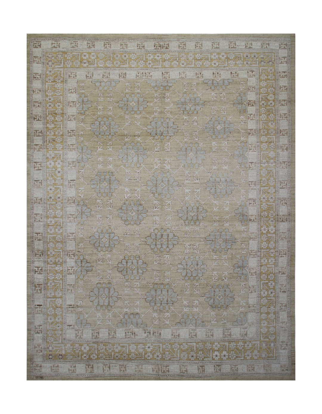 14'x10' Wool Rug | Ariana Pastel Samarkand Geometric Design Rug