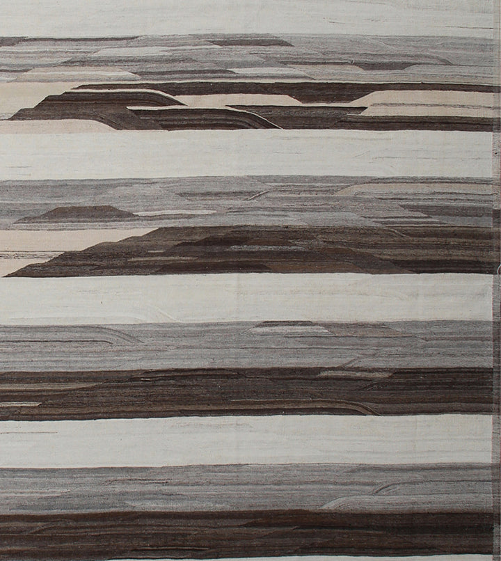 Authentic Ariana Striped Kilim - Extra Large Undyed Organic Design