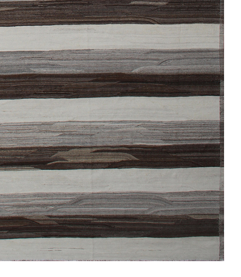 Authentic Ariana Striped Kilim - Extra Large Undyed Organic Design