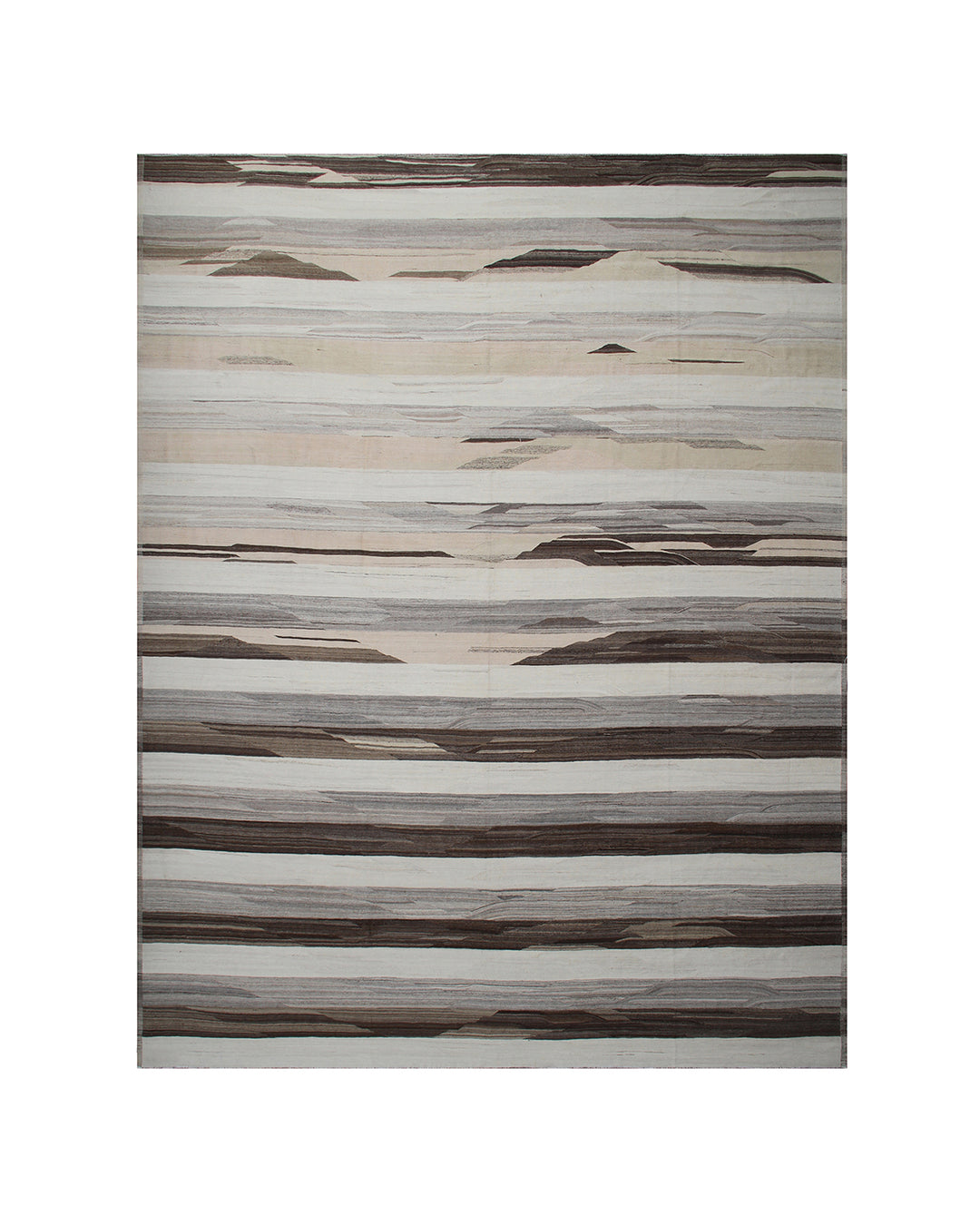Authentic Ariana Striped Kilim - Extra Large Undyed Organic Design