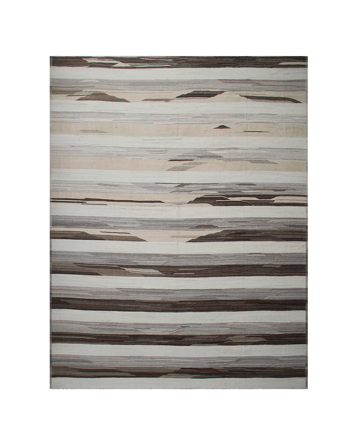 Authentic Ariana Striped Kilim - Extra Large Undyed Organic Design