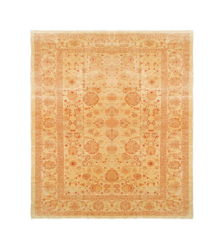 14'x18' Large Gold Oushak DesignHand Knotted Wool Area Rug