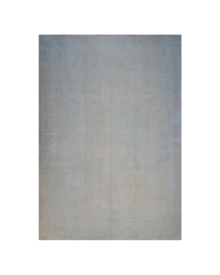 Palace Size Hand Knotted Pale Blue Ariana Over-dye Rug