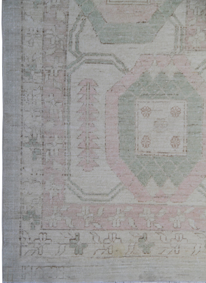 14'x19' Persian Bakhshayish Design | Soft Green | Geometric Rug