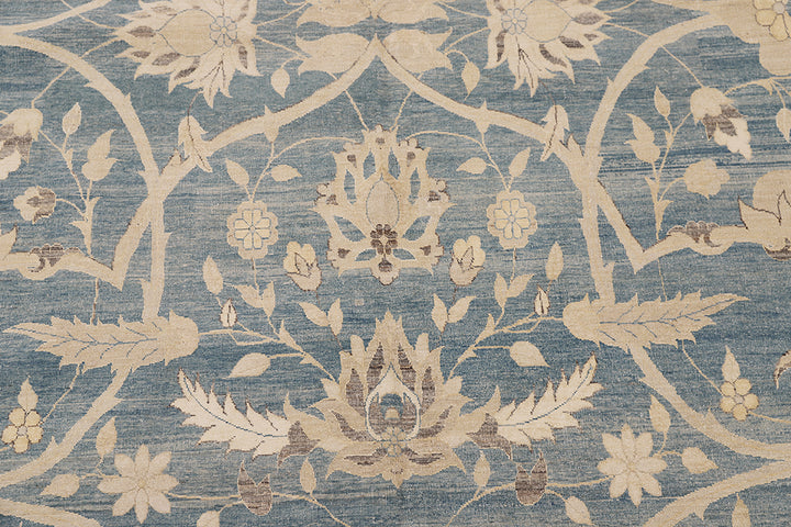 14'x20' Floral Polonaise Rug | Hand-Knotted Wool & Silk, Luxury Persian