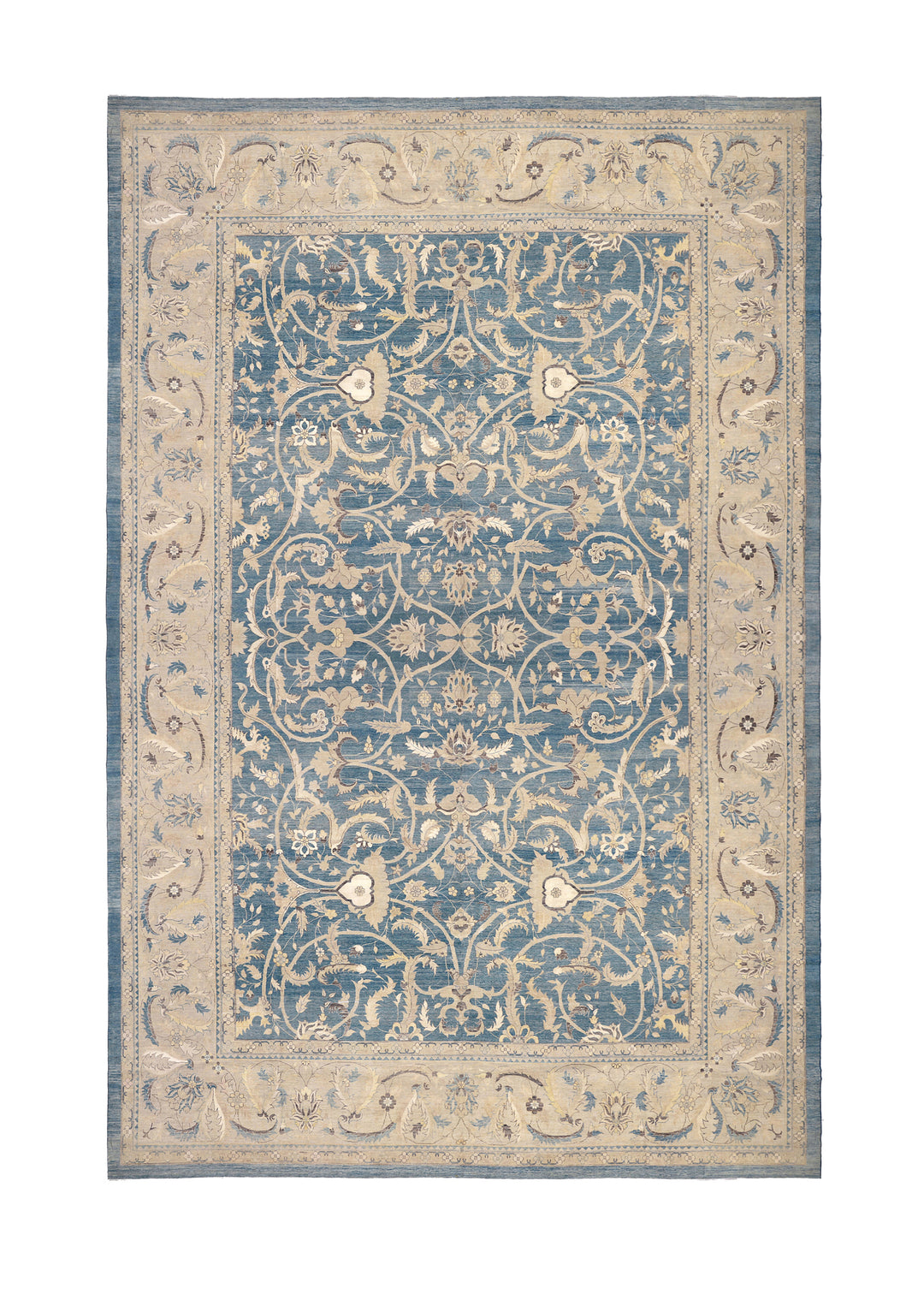 14'x20' Floral Polonaise Rug | Hand-Knotted Wool & Silk, Luxury Persian